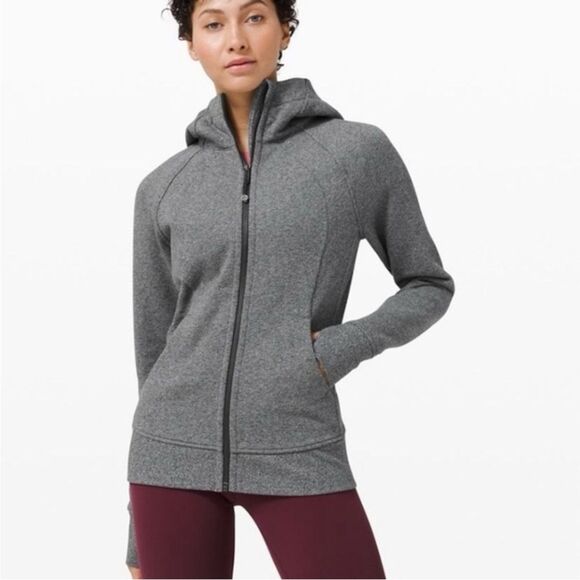 Lululemon scuba full zip hoodie Heather Gray Size 12 Sweatshirt - Picture 2 of 15